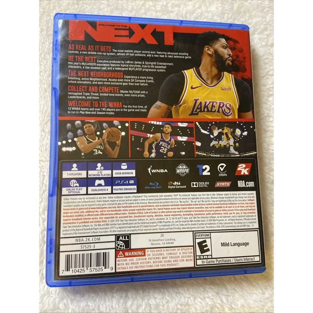 NBA 2K20 PlayStation 4‎ CIB Complete Basketball Video Game Anthony Davis Sony